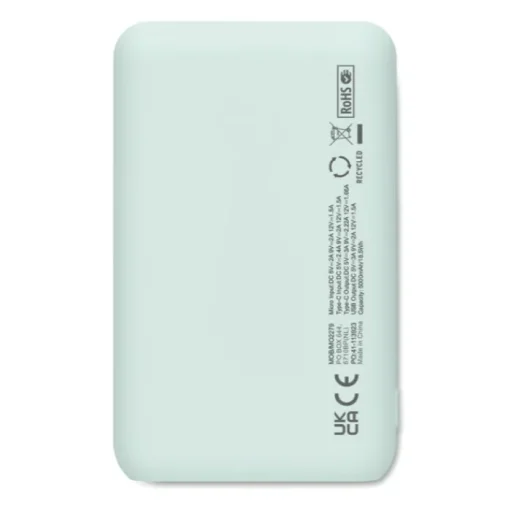 Gift Campaign Powerbank promozionale rettangolare in ABS riciclato da 5.000 mAh> Power Bank Personalizzati