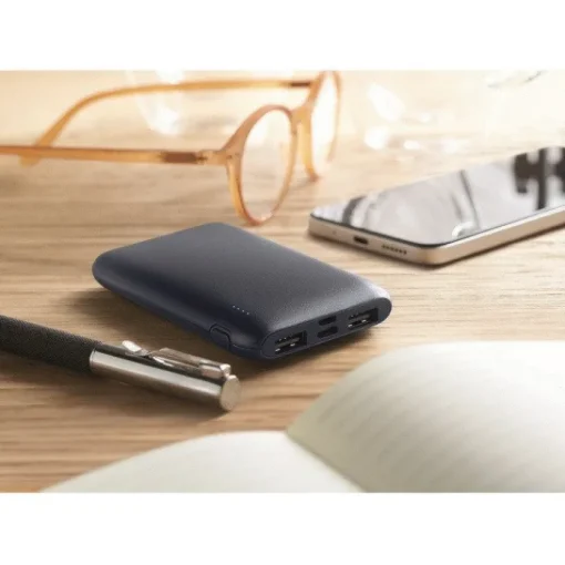 Gift Campaign Powerbank promozionale rettangolare in ABS riciclato da 5.000 mAh> Power Bank Personalizzati