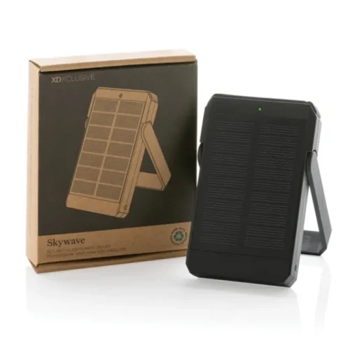 Gift Campaign Powerbank solare in abs riciclato 5.000 mAh e caricatore magnetico 10W> Power Bank Personalizzati