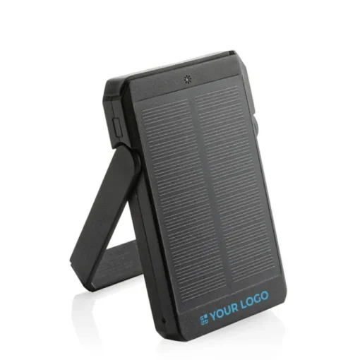 Gift Campaign Powerbank solare in abs riciclato 5.000 mAh e caricatore magnetico 10W> Power Bank Personalizzati