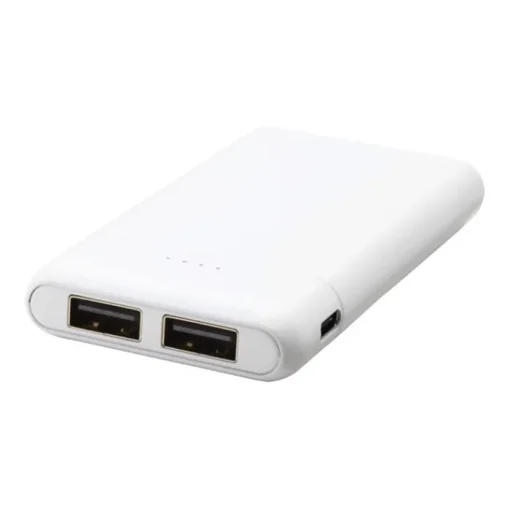 Gift Campaign Powerbank tascabile da 5.000 mAh con doppia porta USB Heroe> Power Bank Personalizzati
