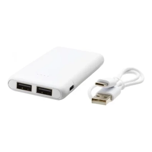 Gift Campaign Powerbank tascabile da 5.000 mAh con doppia porta USB Heroe> Power Bank Personalizzati