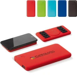 Gift Campaign Powerbank wireless da 4.000mAh con finitura gommata e ventose></noscript> Power Bank Personalizzati