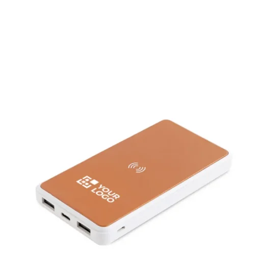 Gift Campaign Powerbank wireless in ABS rivestita in similpelle riciclata 8.000mAh> Power Bank Personalizzati