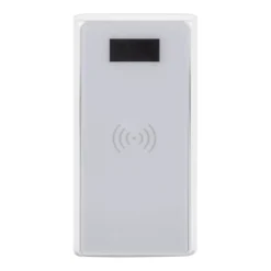 Gift Campaign Powerbank wireless in ABS riciclato 10.000mAh e 5W con piccolo schermo> Power Bank Personalizzati