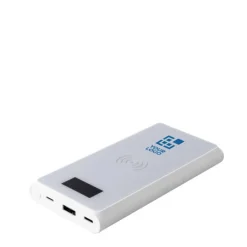 Gift Campaign Powerbank wireless in ABS riciclato 10.000mAh e 5W con piccolo schermo></noscript> Power Bank Personalizzati