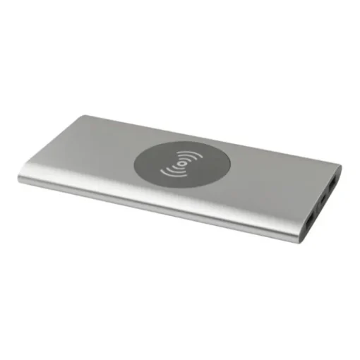 Gift Campaign Powerbank wireless 5W con 3 porte USB in alluminio riciclato 8.000 mAh> Power Bank Personalizzati