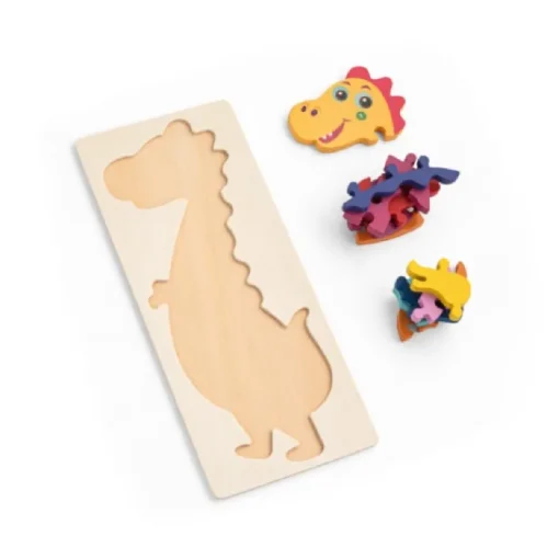 Gift Campaign Puzzle a forma di dinosauro realizzato in legno di pino> Giochi E Passatempo