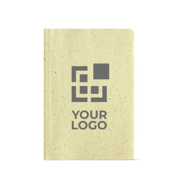 Gift Campaign Quaderni con logo con pagine a punti e copertina di pula di mais e cotone> Taccuini Ecologici|Quaderni A5