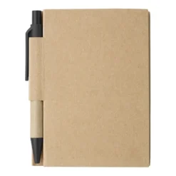 Gift Campaign Quadernino A7 in cartone riciclato fogli a righe e penna blu EcoPocket> Gadget Ecologici|Taccuini Con Penna