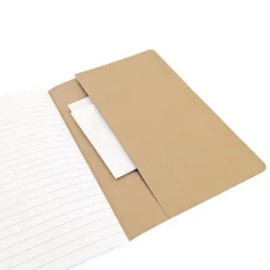 Gift Campaign Quaderno con logo A5 riciclato con tasca pagine a righe Journal> Gadget Per La Scuola|Gadget Ecologici