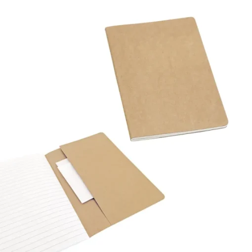 Gift Campaign Quaderno con logo A5 riciclato con tasca pagine a righe Journal> Gadget Per La Scuola|Gadget Ecologici