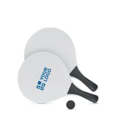 Gift Campaign Racchettoni da spiaggia in legno MDF con pallina di gomma Strand></noscript> Gadget Da Mare
