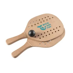 Gift Campaign Racchettoni da spiaggia in MDF con pallina in sacchetto di cotone></noscript> Gadget Da Mare