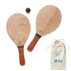 Gift Campaign Racchettoni in di pioppo con 2 palline in gomma nera Seaside></noscript> Gadget Da Mare