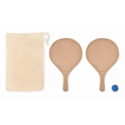 Gift Campaign Racchettoni in MDF personalizzati con pallina morbida blu Beach Tennis> Gadget Da Mare