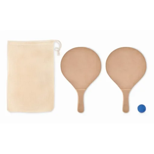 Gift Campaign Racchettoni in MDF personalizzati con pallina morbida blu Beach Tennis> Gadget Da Mare