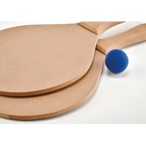Gift Campaign Racchettoni in MDF personalizzati con pallina morbida blu Beach Tennis> Gadget Da Mare