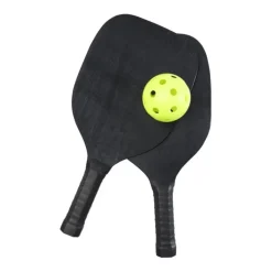 Gift Campaign Racchettoni neri in legno di pioppo con 2 palline in PP Total Black> Gadget Da Mare