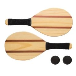Gift Campaign Racchettoni promozionali in legno con grip e due palline Spiaggia Wood> Giochi E Passatempo|Gadget Da Mare