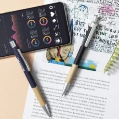 Gift Campaign Raffinate penne touch con dettaglio in bambù inchiostro blu Touch></noscript> Penne Ecologiche|Penne Touch