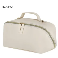 Gift Campaign Raffinato beauty case in PU con ampio scomparto e manico per trasporto> Beauty Case Personalizzati