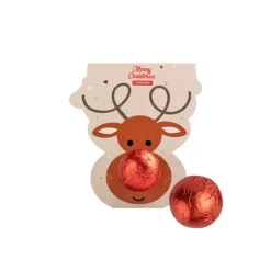 Gift Campaign Renna con pralina al latte con ripieno di nocciola da 12g> Cioccolatini