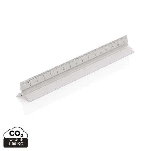 Gift Campaign Righello promozionale triangolare alluminio tascabile 5 scale e 15cm> Altri Attrezzi