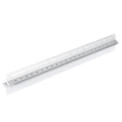Gift Campaign Righello pubblicitario alluminio triangolare tascabile 5 scale 30cm> Altri Attrezzi