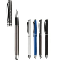 Gift Campaign Roller in alluminio con tappo abbinato e inchiostro blu></noscript> Penne In Metallo