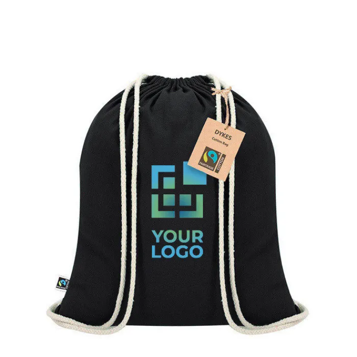 Gift Campaign Sacca con cordoncini in cotone certificato Fairtrade 140 g/m2> Sacche Personalizzate