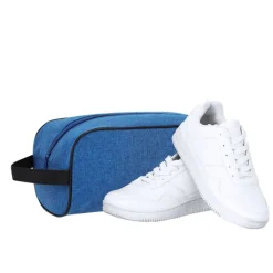 Gift Campaign Sacca porta scarpe in poliestere RPET con manico laterale nero> Beauty Case Personalizzati