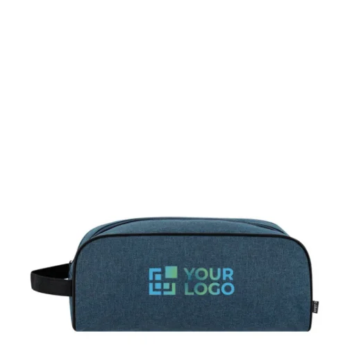 Gift Campaign Sacca porta scarpe in poliestere RPET con manico laterale nero> Beauty Case Personalizzati