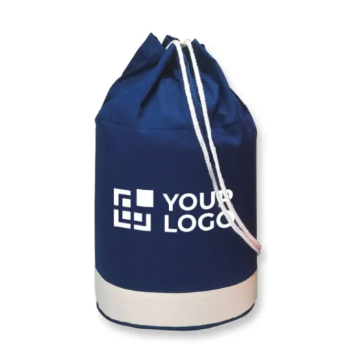 Gift Campaign Sacca promozionale bicolore chiusura a strozzo 200g/m2 Marine> Zaini Da Viaggio