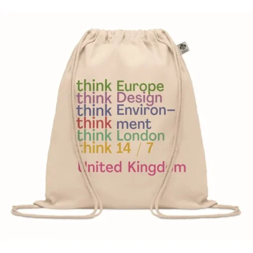 Gift Campaign Sacca zaino personalizzata cotone biologico 140 g/m2 Cotton Natural> Gadget Ecologici|Sacche Personalizzate