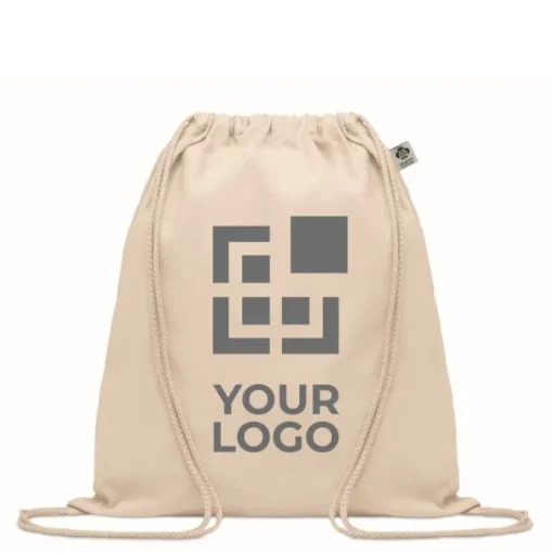 Gift Campaign Sacca zaino personalizzata cotone biologico 140 g/m2 Cotton Natural> Gadget Ecologici|Sacche Personalizzate