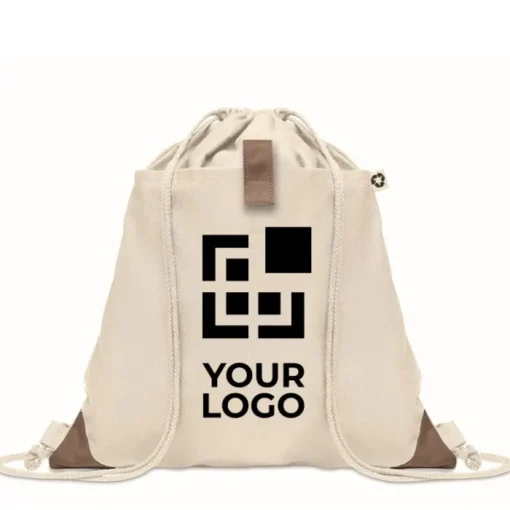 Gift Campaign Sacche logo angoli a contrasto cotone riciclato 220 g/m2 Cotton Eco> Sacche Personalizzate