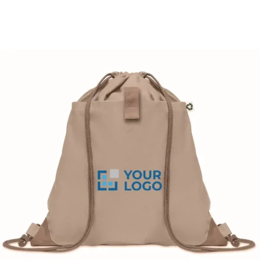 Gift Campaign Sacche logo angoli a contrasto cotone riciclato 220 g/m2 Cotton Eco> Sacche Personalizzate