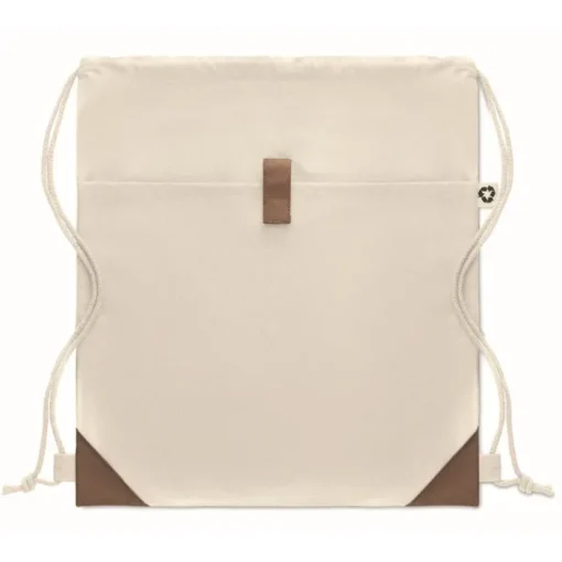 Gift Campaign Sacche logo angoli a contrasto cotone riciclato 220 g/m2 Cotton Eco> Sacche Personalizzate