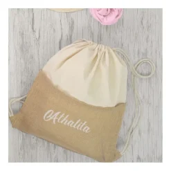 Gift Campaign Sacche personalizzate doppio materiale 230g/m2 max 6 kg Cotton Jute> Sacche Personalizzate