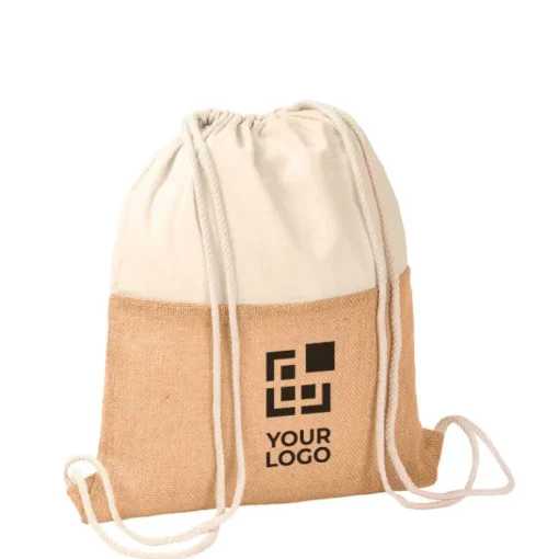 Gift Campaign Sacche personalizzate doppio materiale 230g/m2 max 6 kg Cotton Jute> Sacche Personalizzate