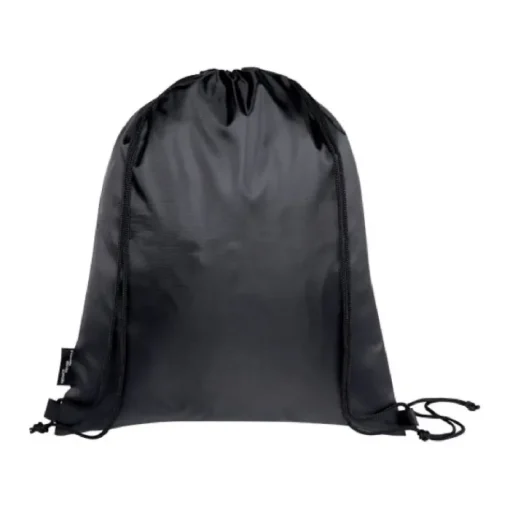 Gift Campaign Sacche promozionali in RPET a coulisse con tasca frontale con zip> Sacche Personalizzate