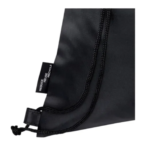 Gift Campaign Sacche promozionali in RPET a coulisse con tasca frontale con zip> Sacche Personalizzate