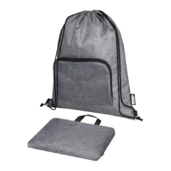 Gift Campaign Sacche promozionali in RPET a coulisse con tasca frontale con zip></noscript> Sacche Personalizzate
