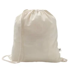 Gift Campaign Sacchetto con coulisse in cotone riciclato e poliestere 150 g/m2> Sacche Personalizzate