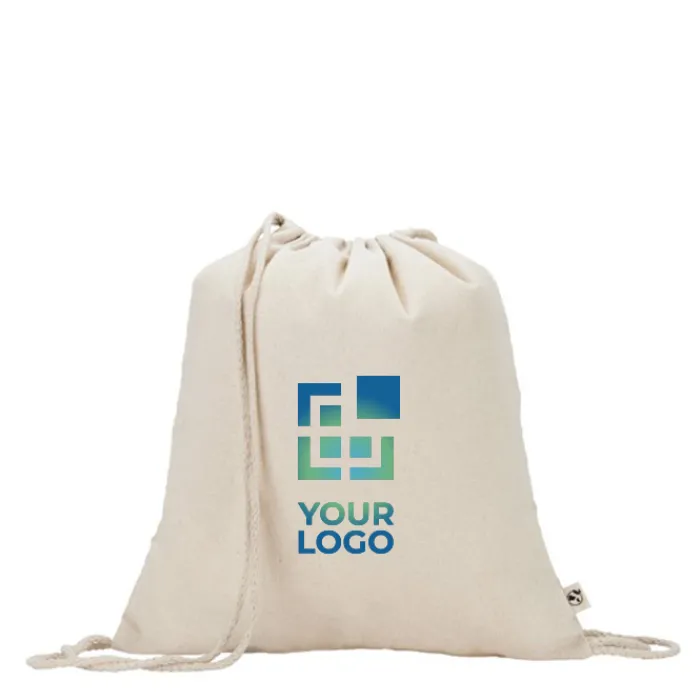 Gift Campaign Sacchetto con coulisse in cotone riciclato color 180 g/m2> Sacche Personalizzate