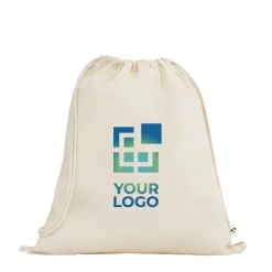 Gift Campaign Sacchetto con coulisse in cotone organico con manici 140 g/m2></noscript> Sacche Personalizzate