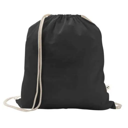 Gift Campaign Sacchetto con coulisse in cotone riciclato e poliestere 150 g/m2> Sacche Personalizzate