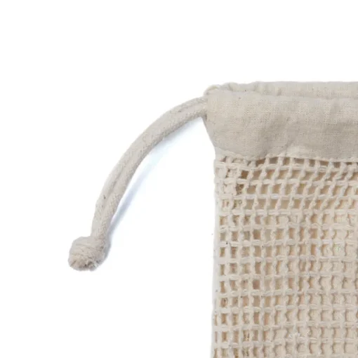 Gift Campaign Sacchetto con un lato a rete in cotone da 140 g/m2> Borse Per La Spesa