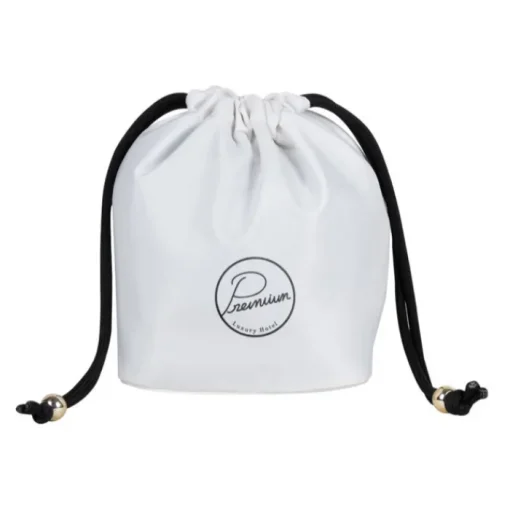 Gift Campaign Sacchetto piccolo in nylon con chiusura a cordoncino nero 290g/m2> Borse Di Tela Personalizzate